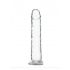 Addiction Crystal - dildo s přísavkou (průsvitné) - 18cm