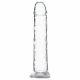 Addiction Crystal - dildo s přísavkou (průsvitné) - 18cm