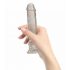 Addiction Kristal - zuignap dildo (doorzichtig) - 18cm