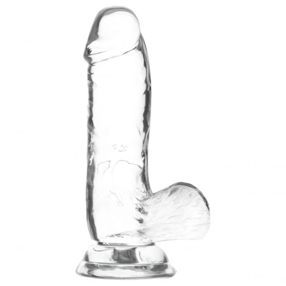 Addiction Crystal - Varlatové dildo s nožičkami (průsvitné) - 15 cm