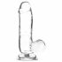 Addiction Crystal - Varlatové dildo s nožičkami (průsvitné) - 15 cm