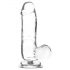 Addiction Crystal - Varlatové dildo s nožičkami (průsvitné) - 15 cm