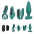 Sex HD - kit vibrateur 4 pièces rechargeable avec télécommande (turquoise)