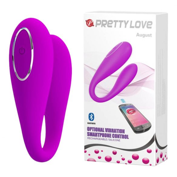 Pretty Love August - vibromasseur intelligent à double stimulation (rose)