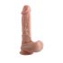 Densité Double – gode réaliste avec ventouse et testicules – 20cm (naturel)