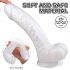 Sex HD Martin - Dildo réaliste à ventouse avec testicules (blanc)