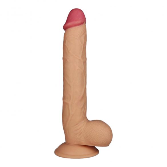 Lovetoy King-Sized - připínací, realistické dildo s varlaty - 25 cm (přírodní)