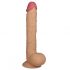 Lovetoy King-Sized - připínací, realistické dildo s varlaty - 25 cm (přírodní)