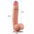 Lovetoy Přírodní Penis - dvouvrstvé realistické dildo - 30cm (přírodní)