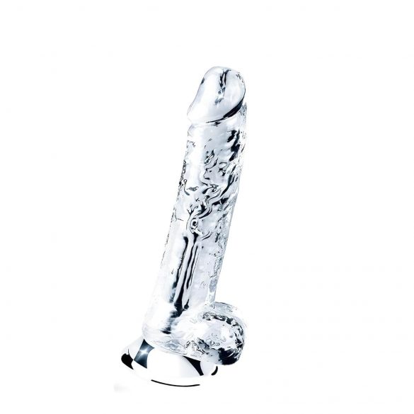 Lovetoy Flawless Transparent - ventouse, avec testicules - 19 cm (transparent)