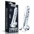 Lovetoy Flawless Transparent - ventouse, avec testicules - 19 cm (transparent)