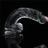 Lovetoy Flawless Transparent - ventouse, avec testicules - 19 cm (transparent)