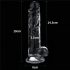 Lovetoy Flawless Transparent - ventouse, avec testicules - 19 cm (transparent)