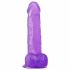 Lovetoy Jelly Studs - realistické dildo s přísavkou - 20 cm (fialové)