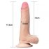 Lovetoy Sliding-Skin - Dildo à ventouse, double couche - 18 cm (naturel)