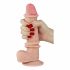 Lovetoy Sliding-Skin - dvouvrstvé dildo - 21 cm (přírodní)