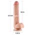 Lovetoy Sliding-Skin - dubbele laag zuignap dildo - 23cm (naturel)