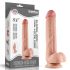 Lovetoy Sliding-Skin - dubbele laag zuignap dildo - 23cm (naturel)