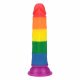 Lovetoy Prider - realistické dildo - 19 cm (duhové)