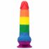 Lovetoy Prider - realistické dildo s varlaty - 20 cm (duhové)