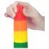 Lovetoy Prider - realistické dildo s varlaty - 20 cm (duhové)