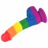 Lovetoy Prider - dildo réaliste en silicone liquide - 19 cm (arc-en-ciel)