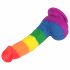 Lovetoy Prider - dildo réaliste en silicone liquide - 19 cm (arc-en-ciel)