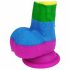 Lovetoy Prider - dildo réaliste en silicone liquide - 19 cm (arc-en-ciel)