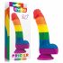 Lovetoy Prider - dildo réaliste en silicone liquide - 19 cm (arc-en-ciel)