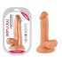 Mr. Rude - připínací dildo s varlaty - 17 cm (přírodní)