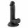 Mr. Rude - připínací dildo s varlaty - 17 cm (černé)