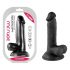 Mr. Rude - zuignap dildo met bal - 17cm (zwart)