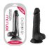 Mr. Rude - připínací dildo s varlaty - 19 cm (černé)