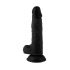 Mr. Rude - připínací dildo s varlaty - 19 cm (černé)