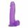 Jelly 8 - Dildo avec ventouse et testicules (violet)