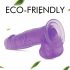 Jelly 8 - Dildo avec ventouse et testicules (violet)