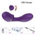 Tracy's Dog 2 - draadloze luchtdruk 2in1 vibrator (paars)