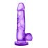 bjours Doux et Difficile 4 - dildo ventouse avec testicules (violet)