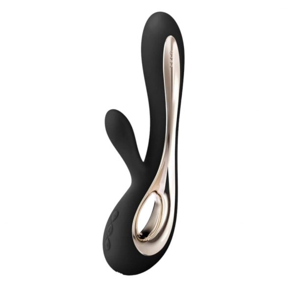 LELO Soraya 2 - vibromasseur waterproof avec stimulateur clitoridien (noir)