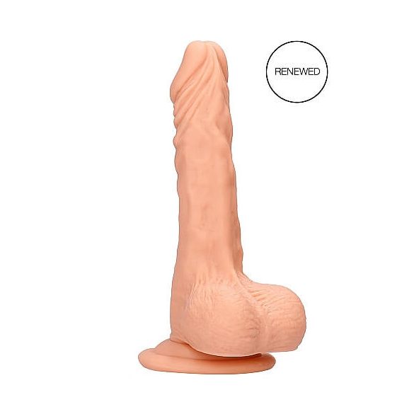 RealRock Dong 7 - realistické dildo s varlaty (17 cm) - přírodní