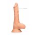 RealRock Dong 7 - realistické dildo s varlaty (17 cm) - přírodní