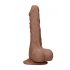 RealRock Dong 7 - godemichet réaliste avec testicules (17 cm) - brun foncé