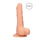 RealRock Dong 8 - realistische dildo met ballen (20cm) - naturel