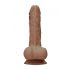 RealRock Dong 8 - dildo réaliste avec testicules (20 cm) - couleur peau foncée