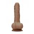 RealRock Dong 8 - realistické dildo s varlaty (20 cm) - tmavě přírodní