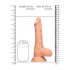 RealRock Dong 9 - realistické dildo s varlaty (23 cm) - přírodní