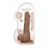 RealRock Dong 9 - realistické dildo s varlaty (23 cm) - tmavě přírodní