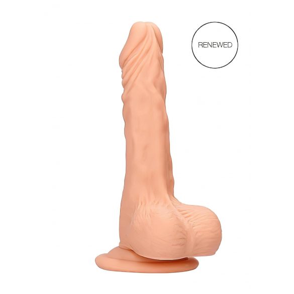 RealRock Dong 10 - realistické dildo s varlaty (25 cm) - přírodní