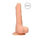 RealRock Dong 10 - realistické dildo s varlaty (25 cm) - přírodní