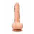 RealRock Dong 10 - realistické dildo s varlaty (25 cm) - přírodní